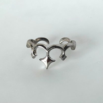 tiara ring silver