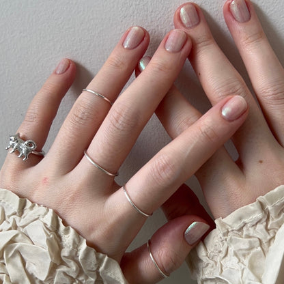 [silver] minimal four-ring [set]