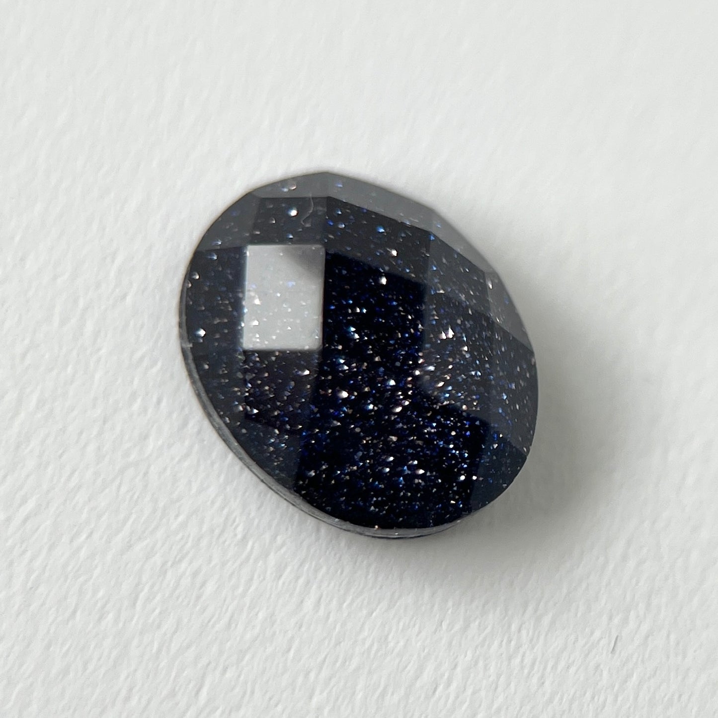 [ blue gold stone & crystal (multi-faceted) ] trois silver