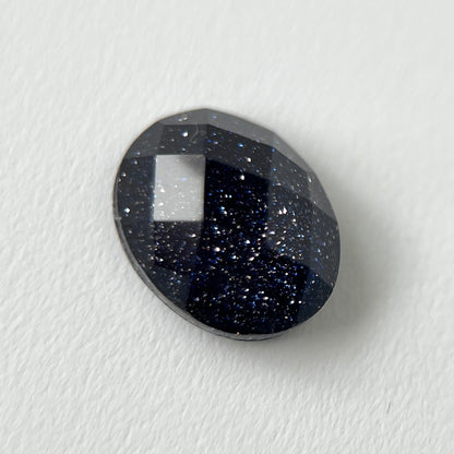 [ blue gold stone & crystal (multi-faceted) ] trois silver
