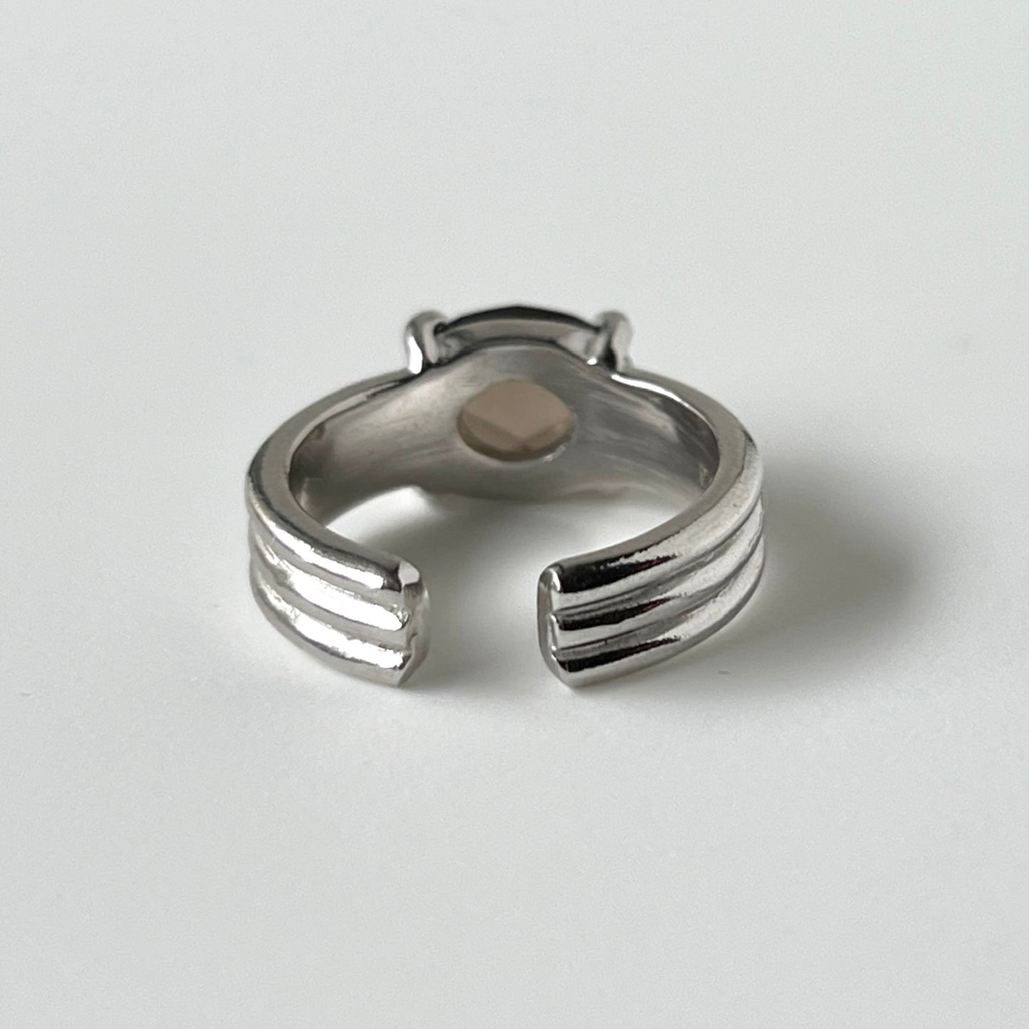 [ smoky quarz (multi-faceted) ] trois silver