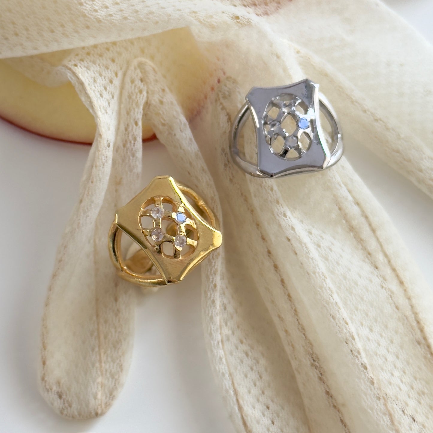 [ moon stone ] apple pie silver [ free size ]