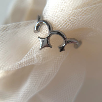 tiara ring silver
