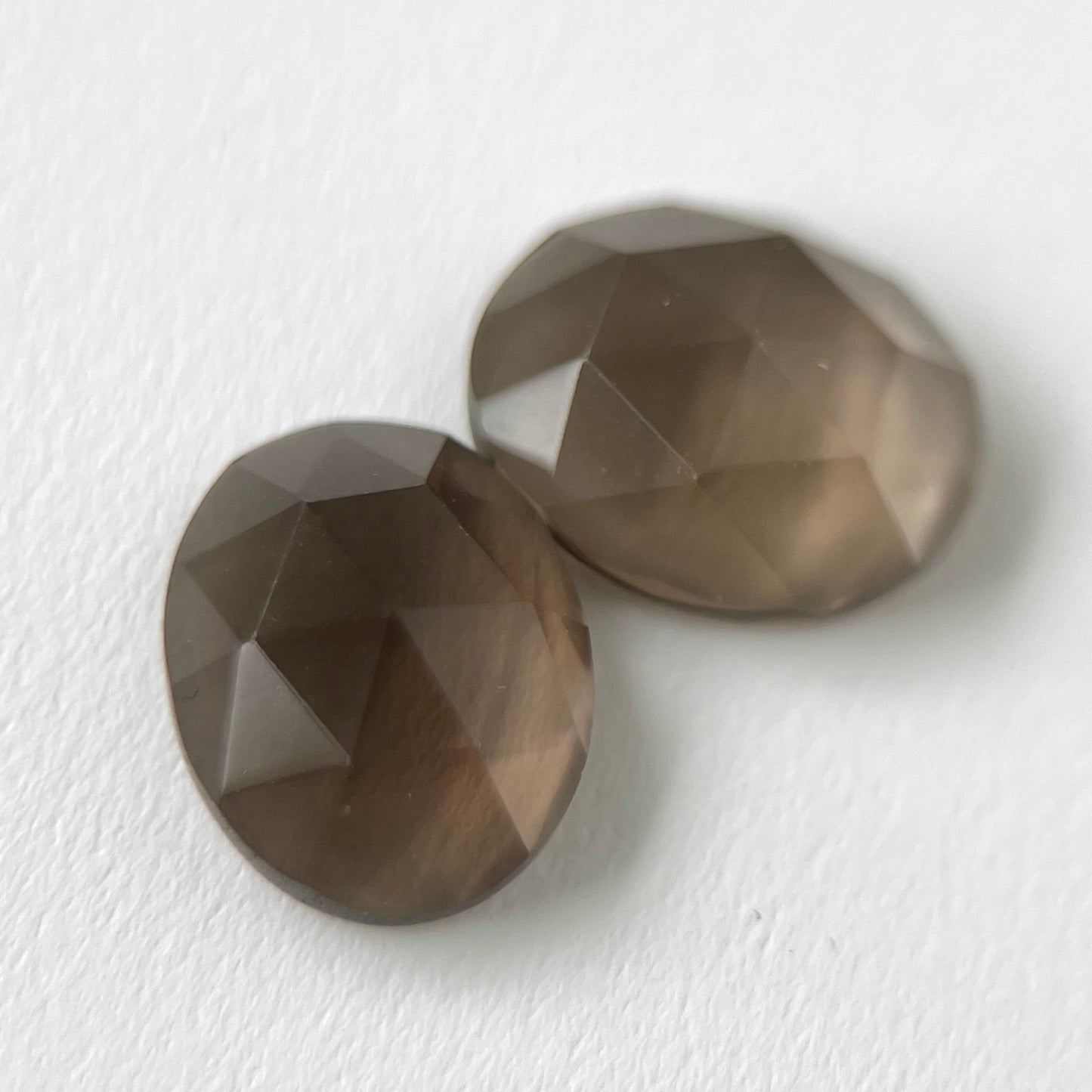 [ smoky quarz (multi-faceted) ] trois silver