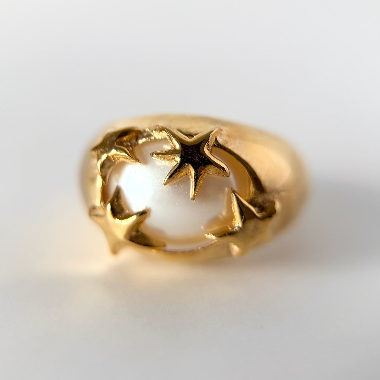 [ vintage pearl ] twinkle ring gold