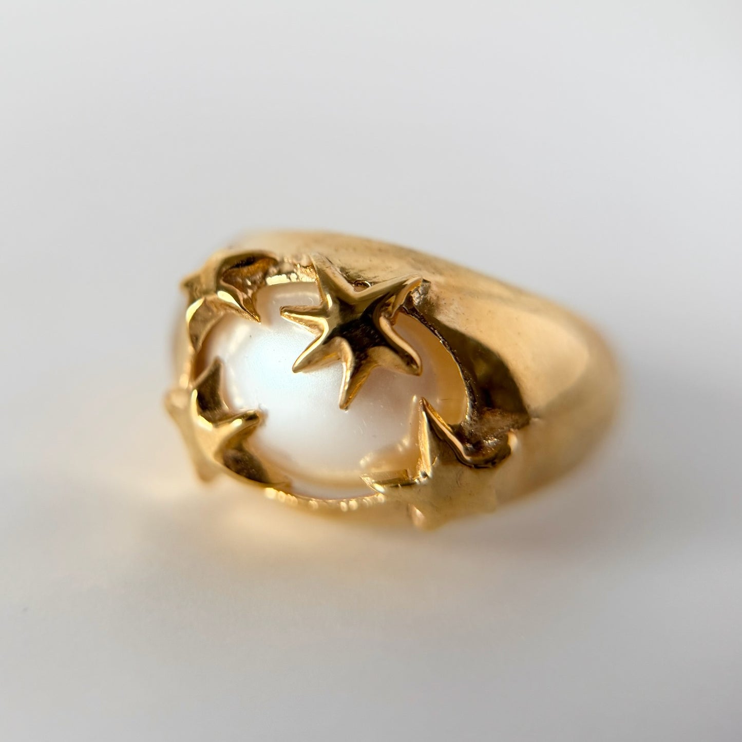 [ vintage pearl ] twinkle ring gold