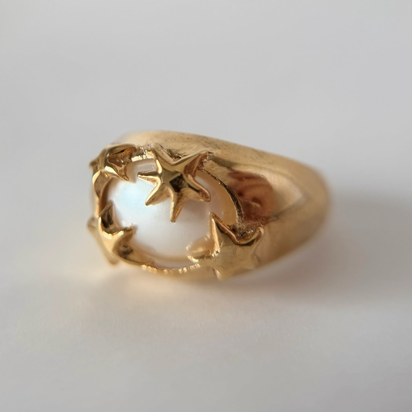 [ vintage pearl ] twinkle ring gold