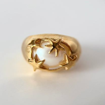 [ vintage pearl ] twinkle ring gold