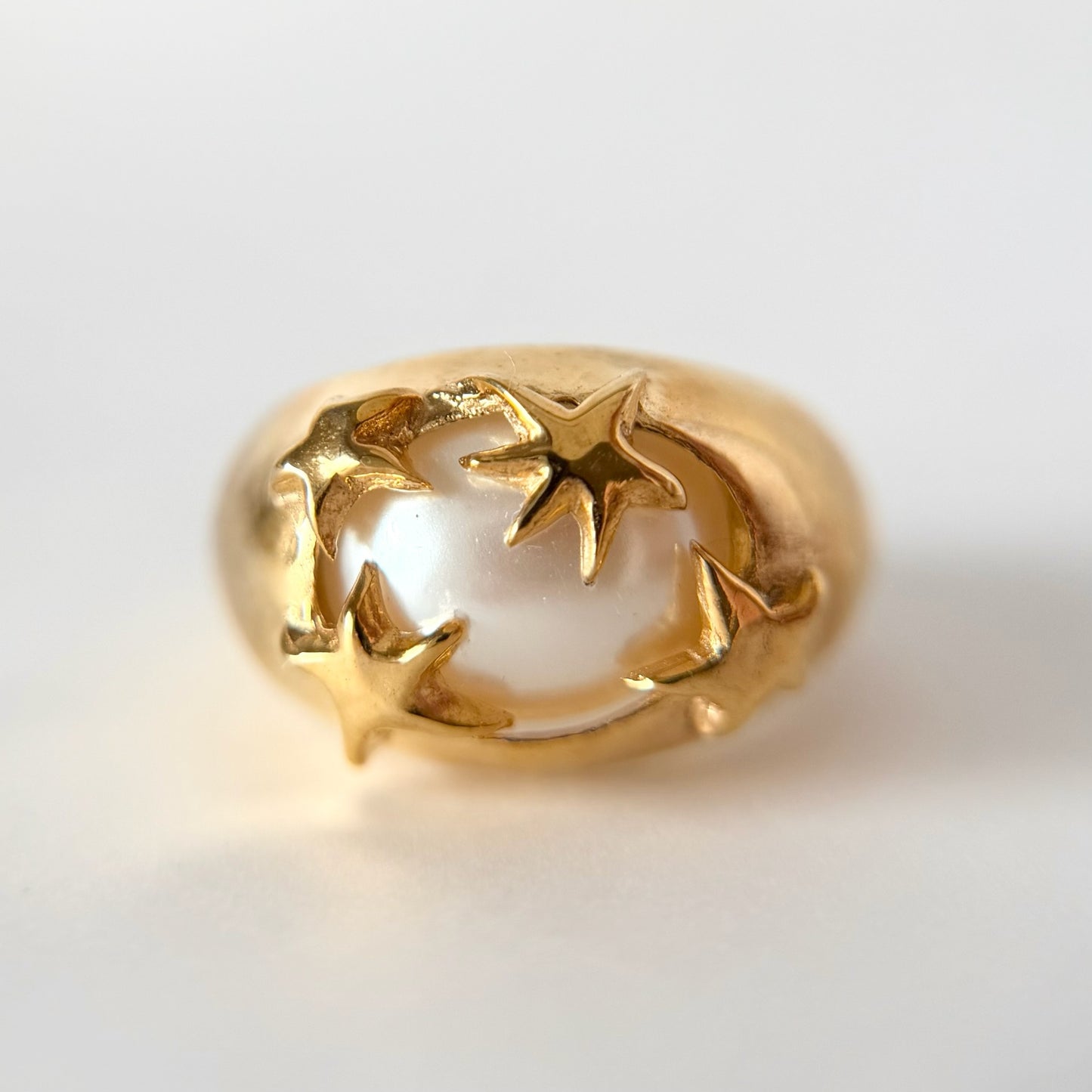 [ vintage pearl ] twinkle ring gold