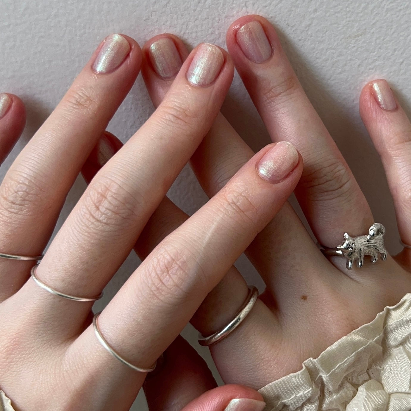 [silver] minimal four-ring [set]