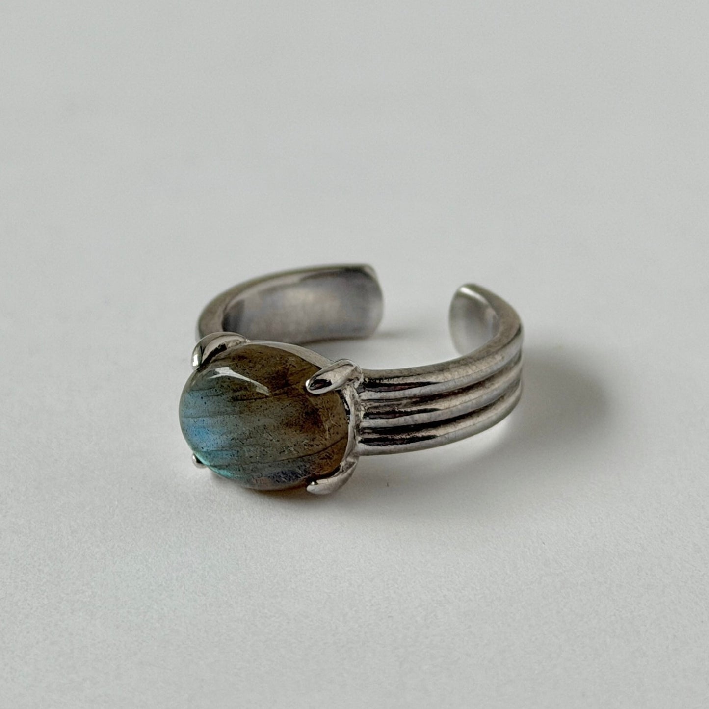 blue labradorite trois silver
