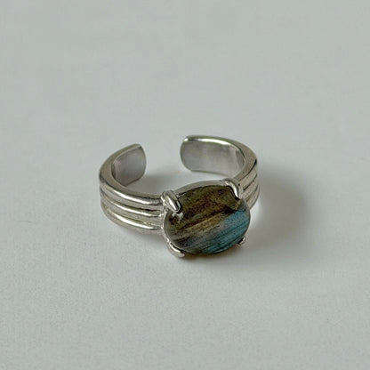 blue labradorite trois silver