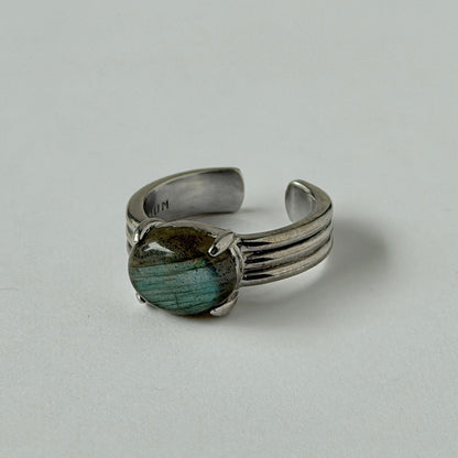 blue labradorite trois silver