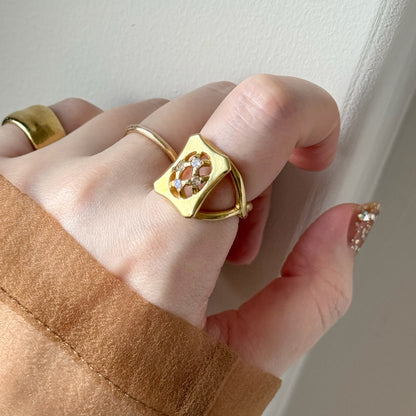 [ moon stone ] apple pie gold [ free size ]