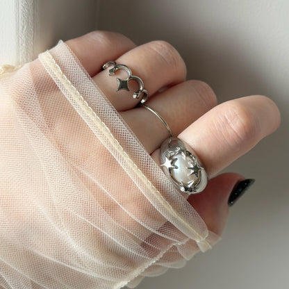 tiara ring silver