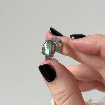 blue labradorite trois silver