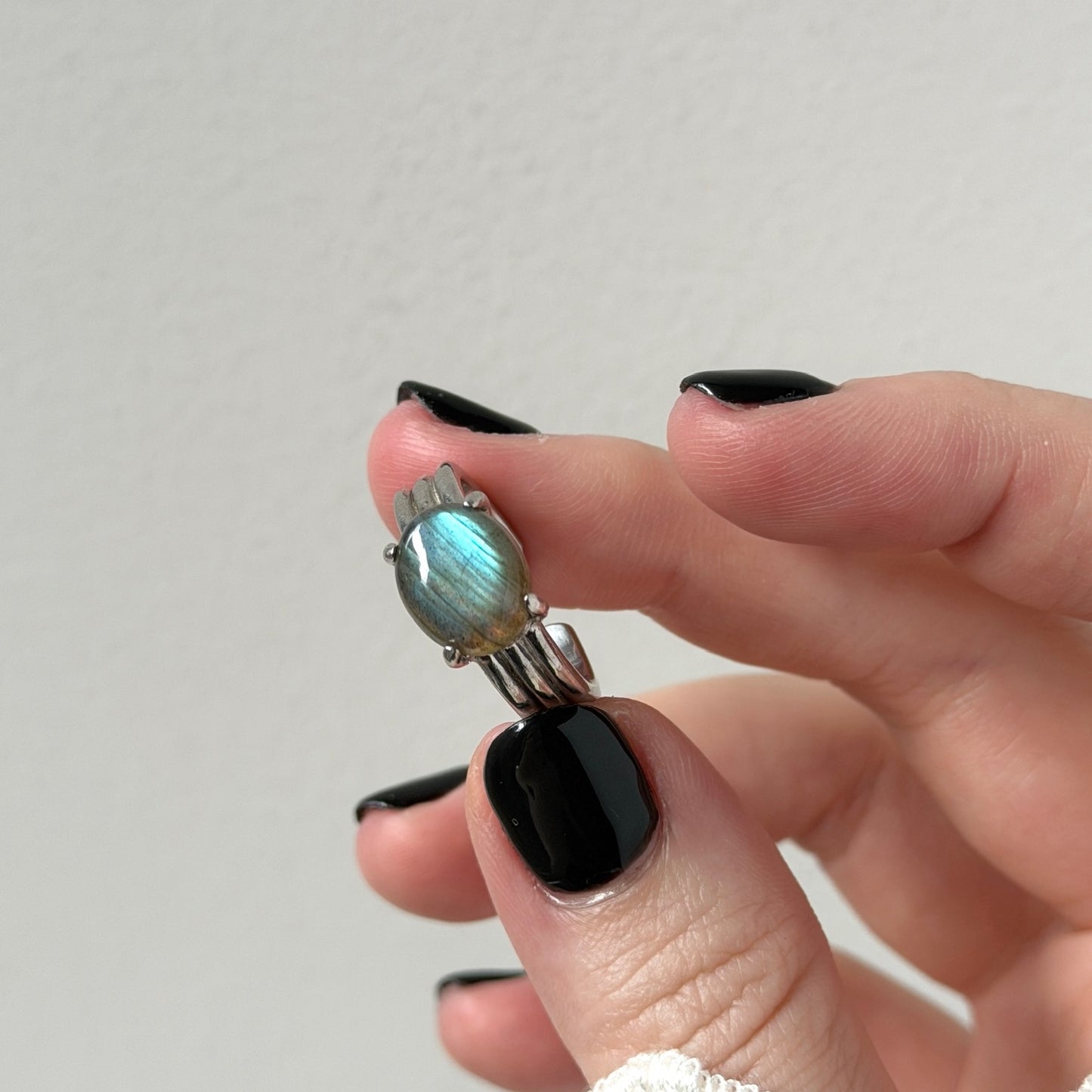 blue labradorite trois silver