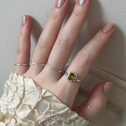 [silver] minimal four-ring [set]