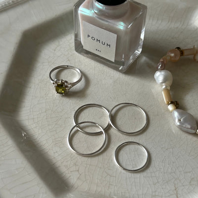 [silver] minimal four-ring [set]