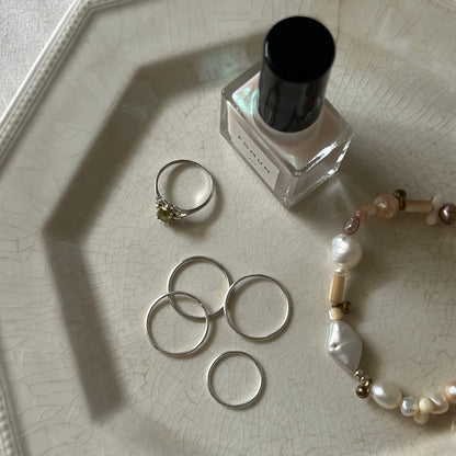 [silver] minimal four-ring [set]