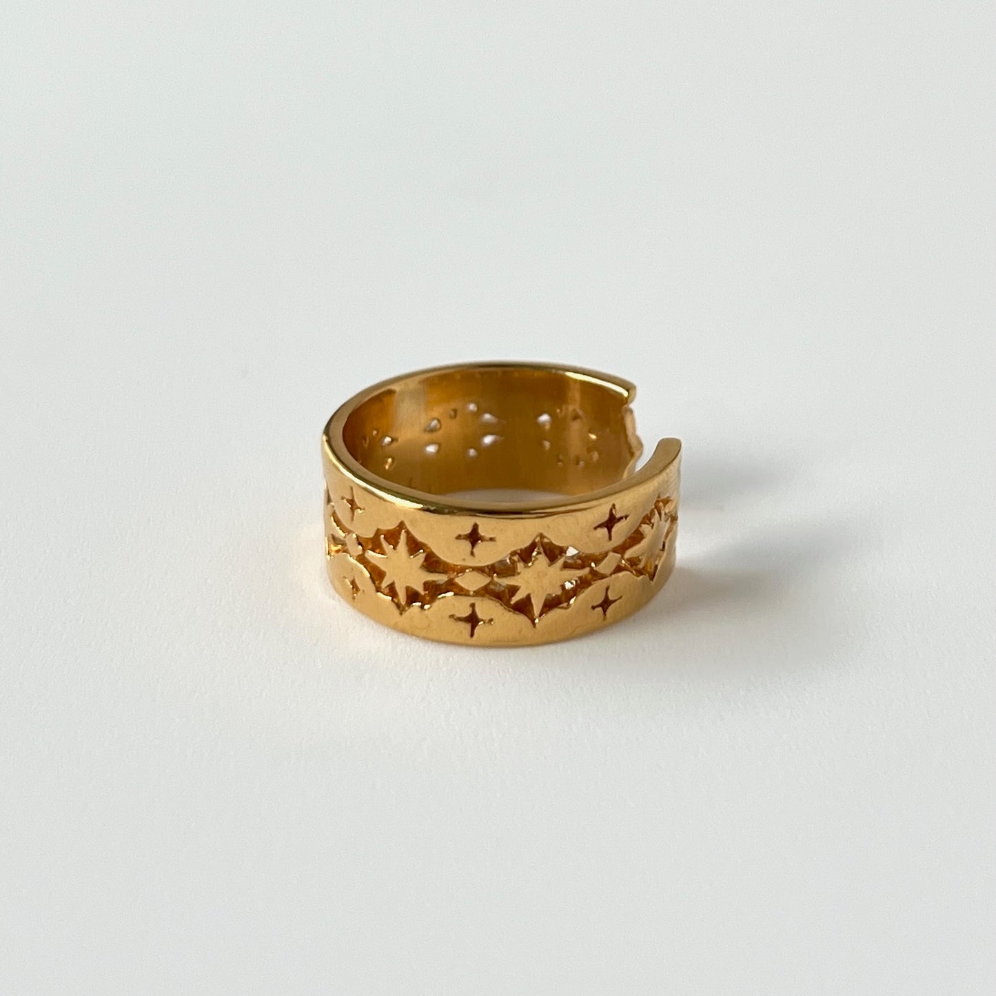 [ gold ] star lace ring [ free size ]