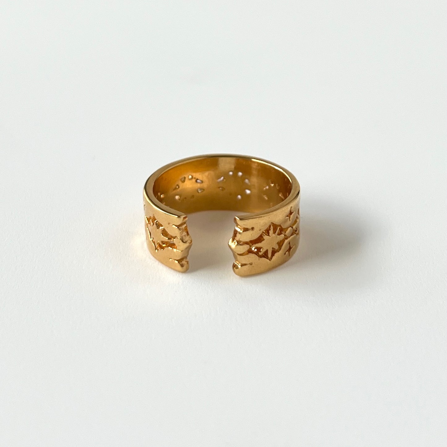 [ gold ] star lace ring [ free size ]