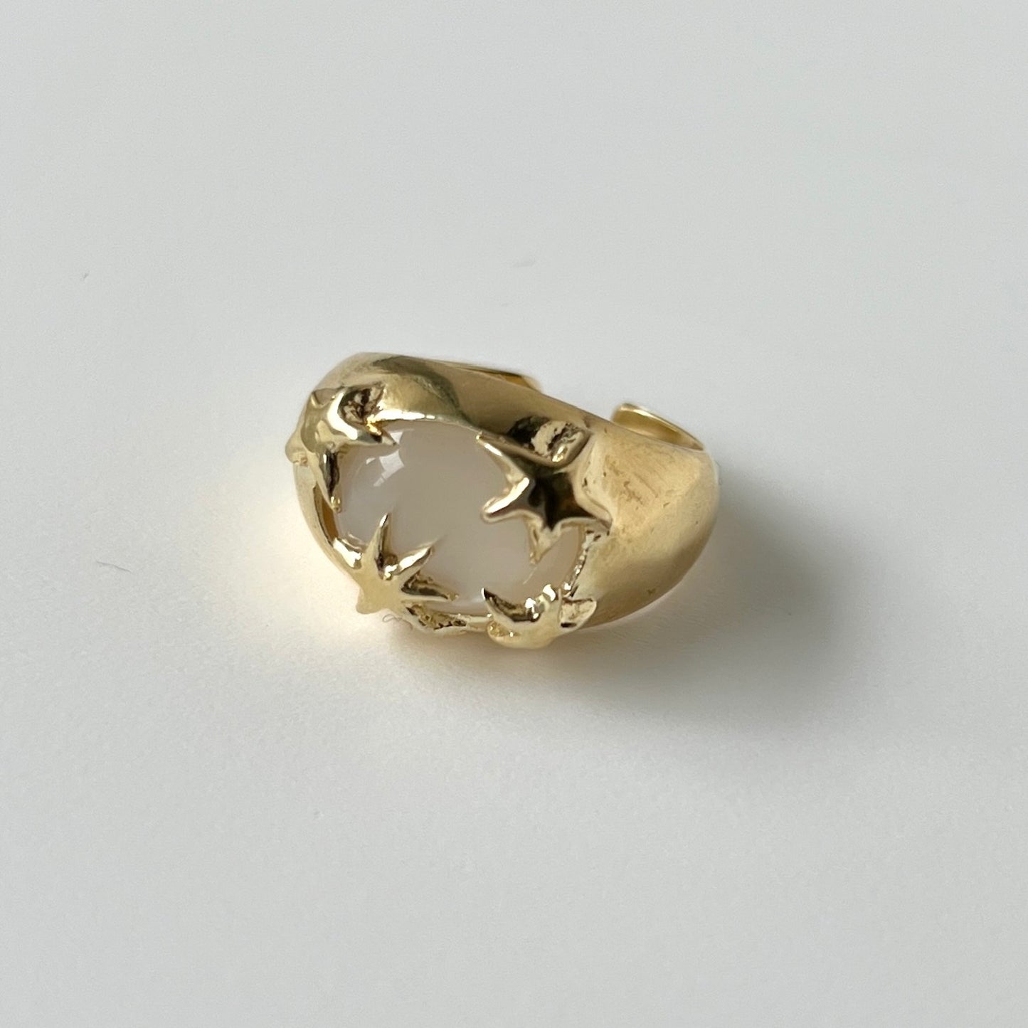 [ white moon stone ] twinkle ring gold