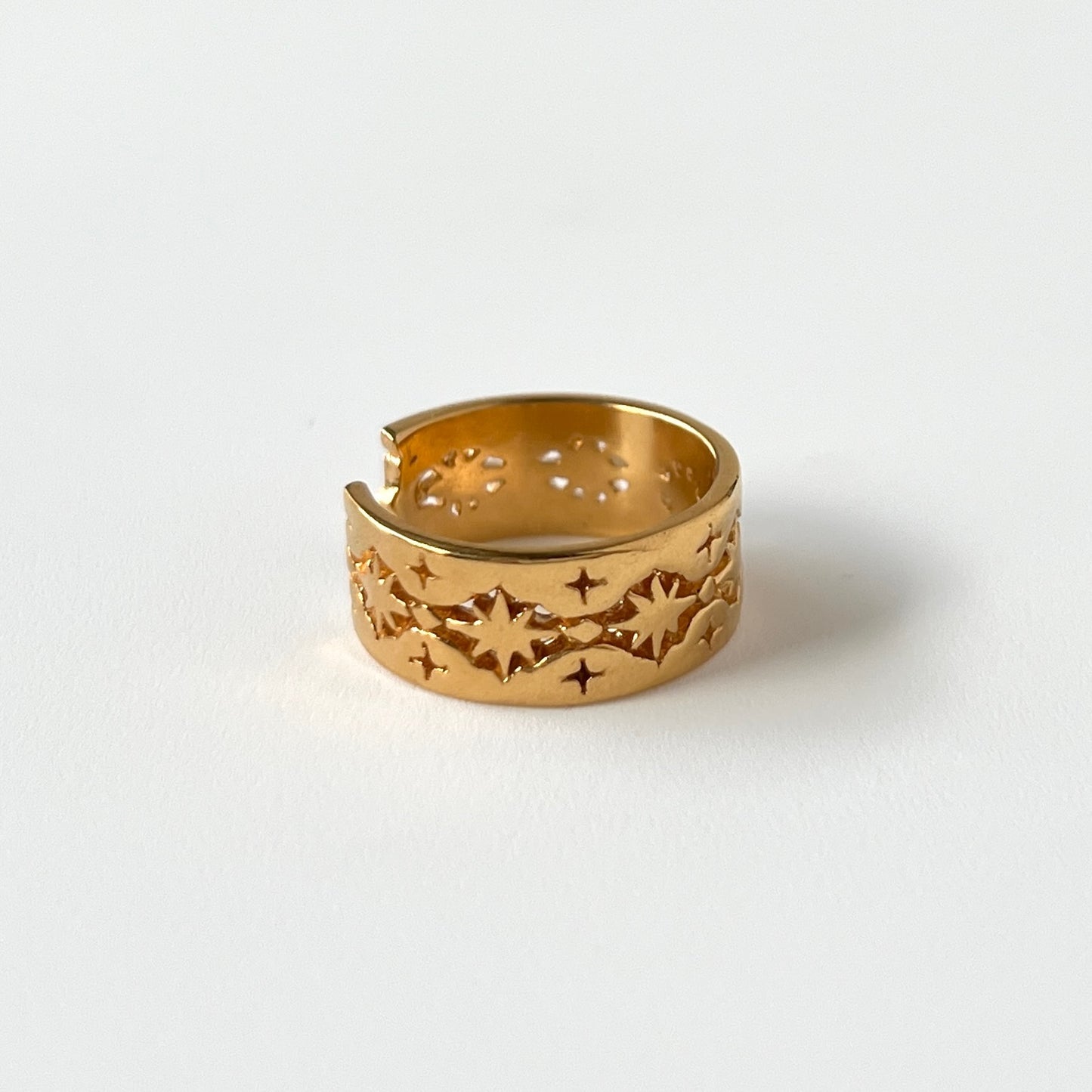 [ gold ] star lace ring [ free size ]