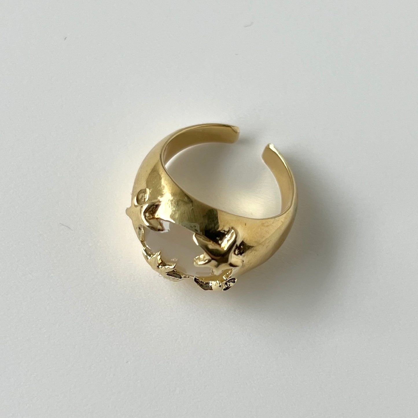 [ white moon stone ] twinkle ring gold