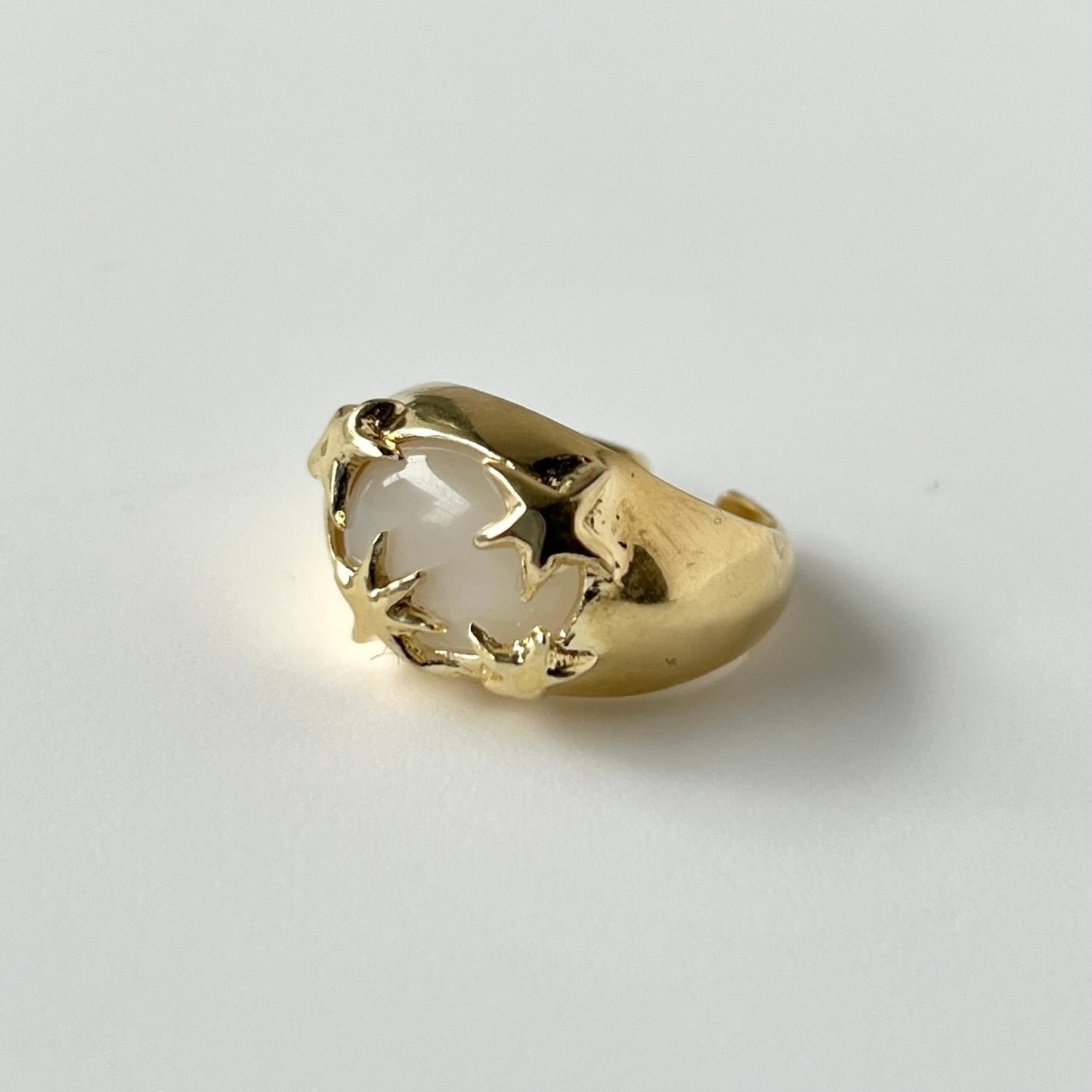 [ white moon stone ] twinkle ring gold
