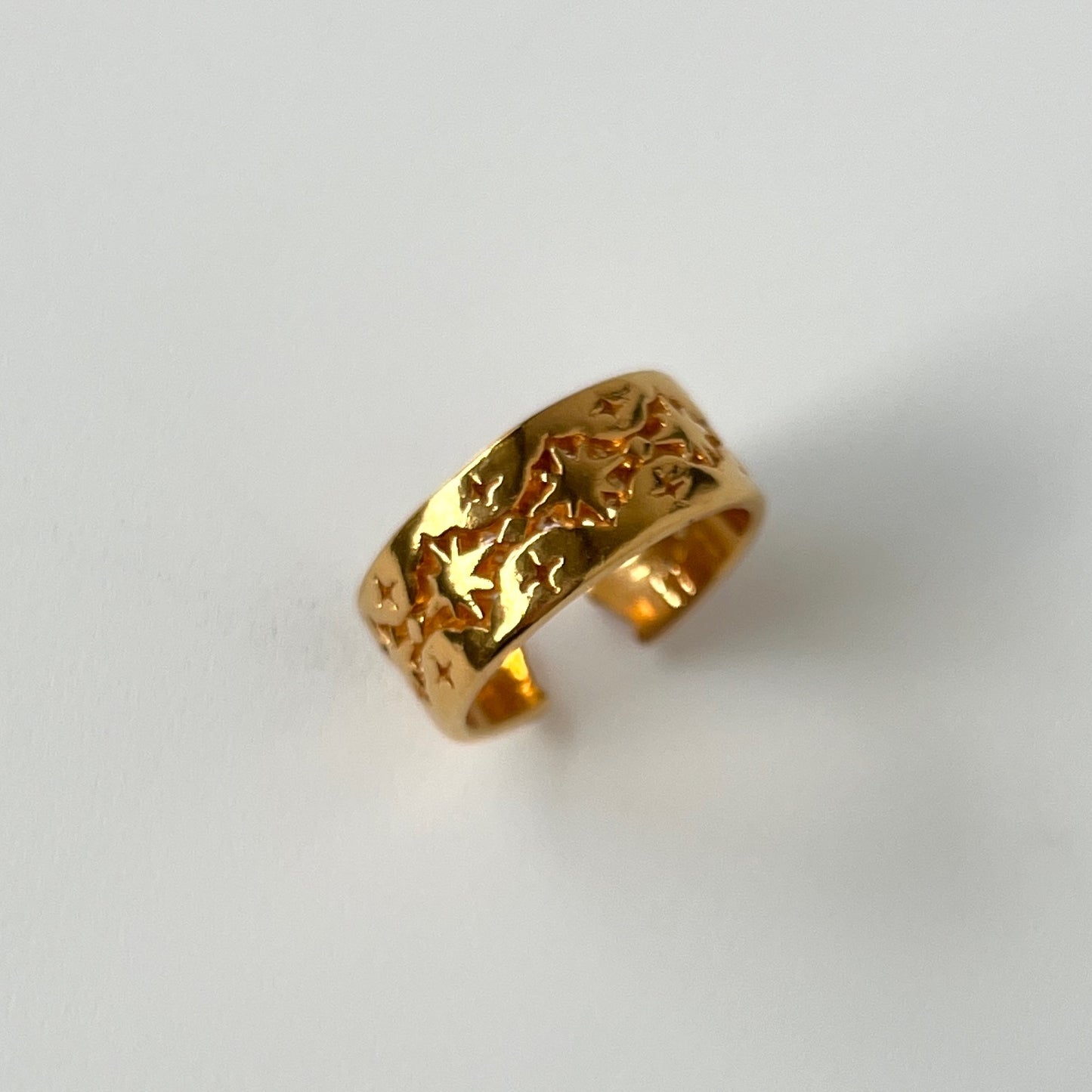 [ gold ] star lace ring [ free size ]