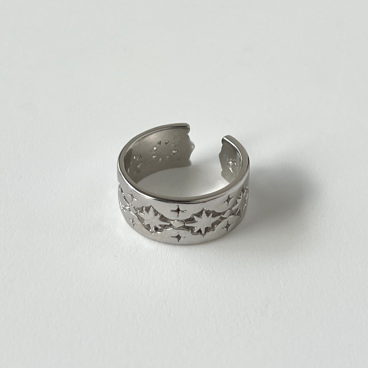 [ silver ] star lace ring [ free size ]