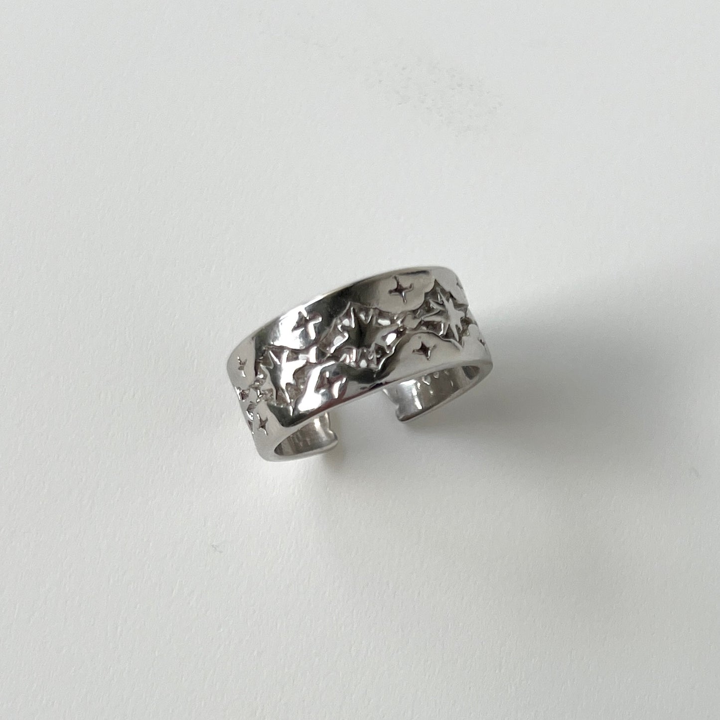 [ silver ] star lace ring [ free size ]
