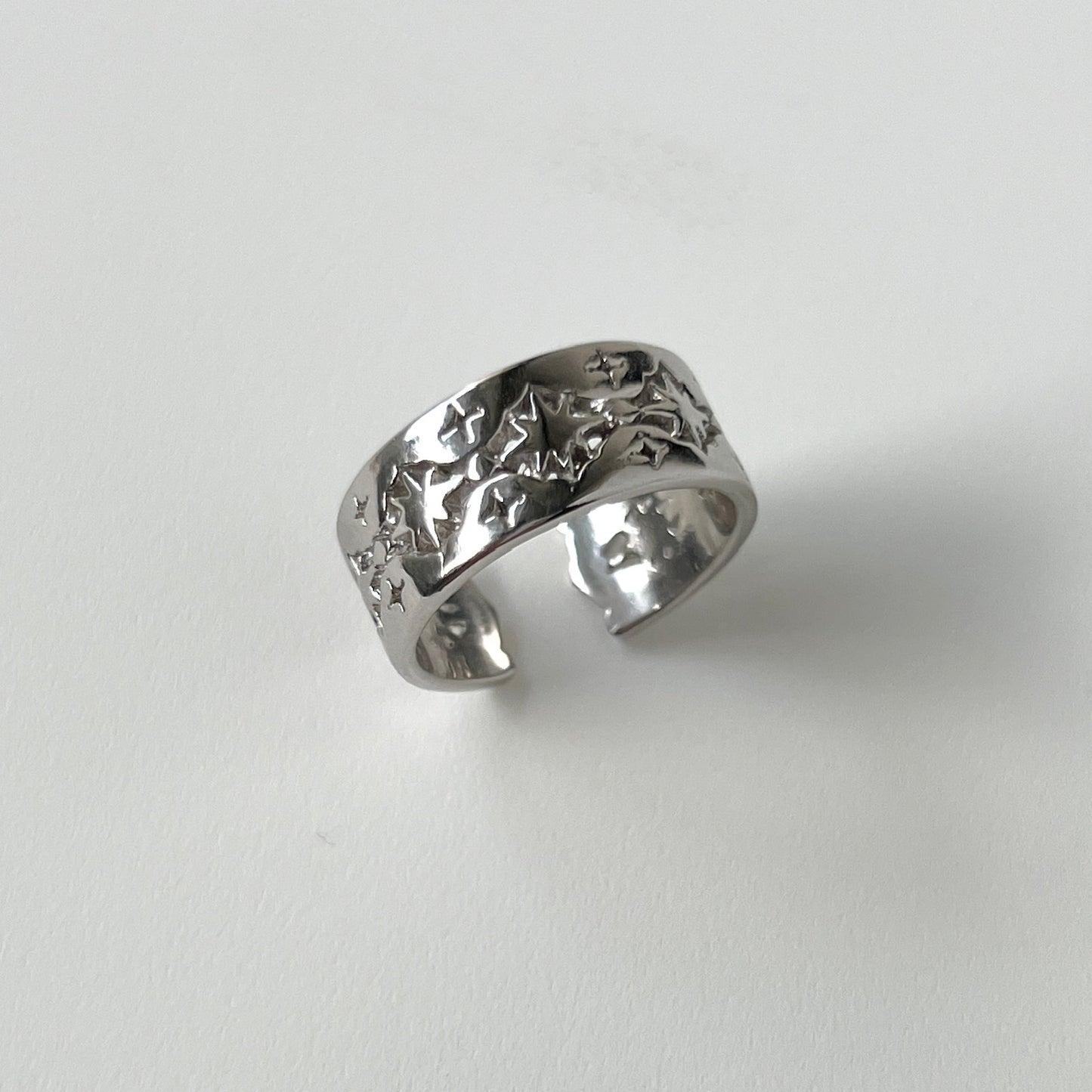 [ silver ] star lace ring [ free size ]