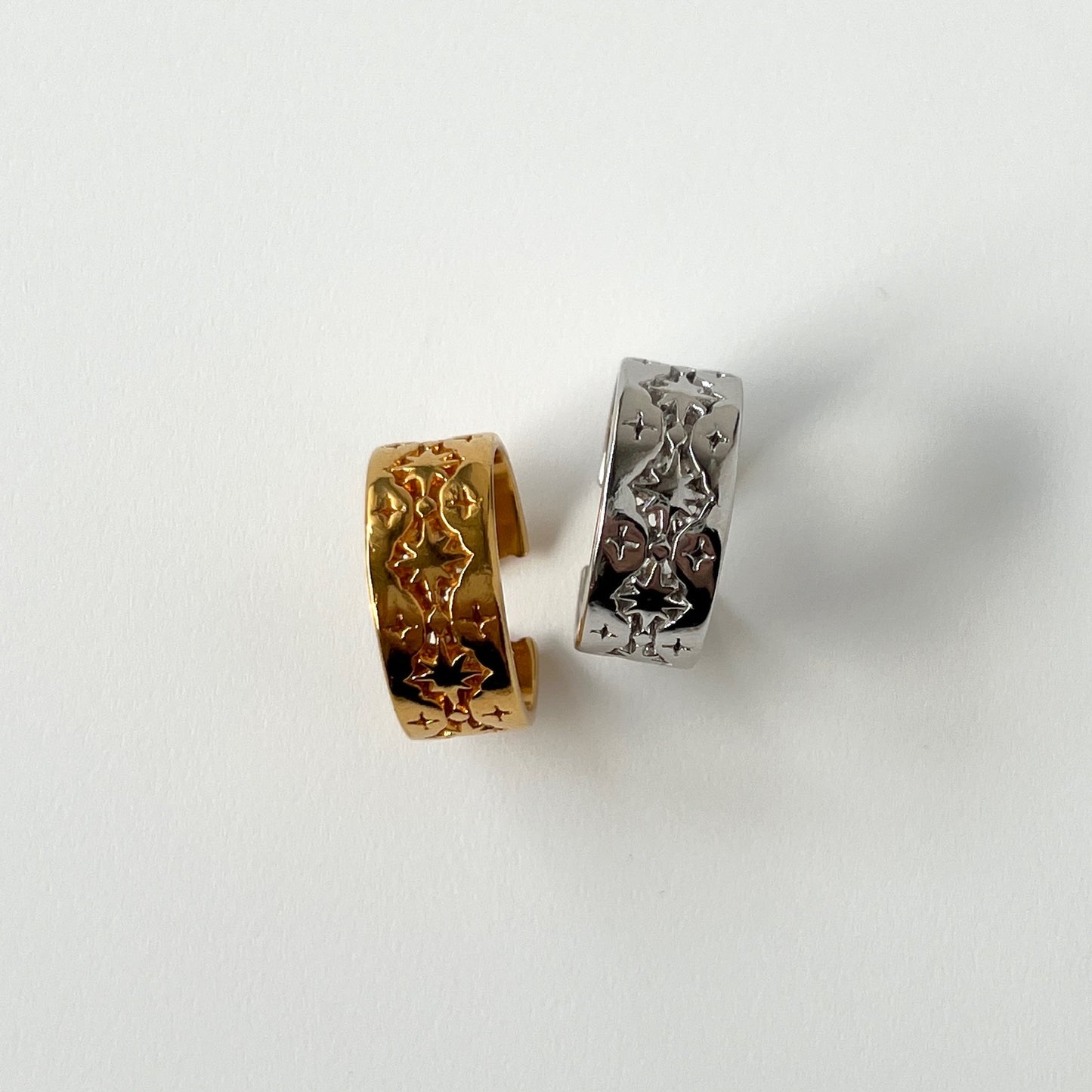 [ silver ] star lace ring [ free size ]
