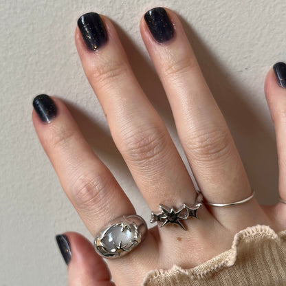 [ white moon stone ] twinkle ring silver