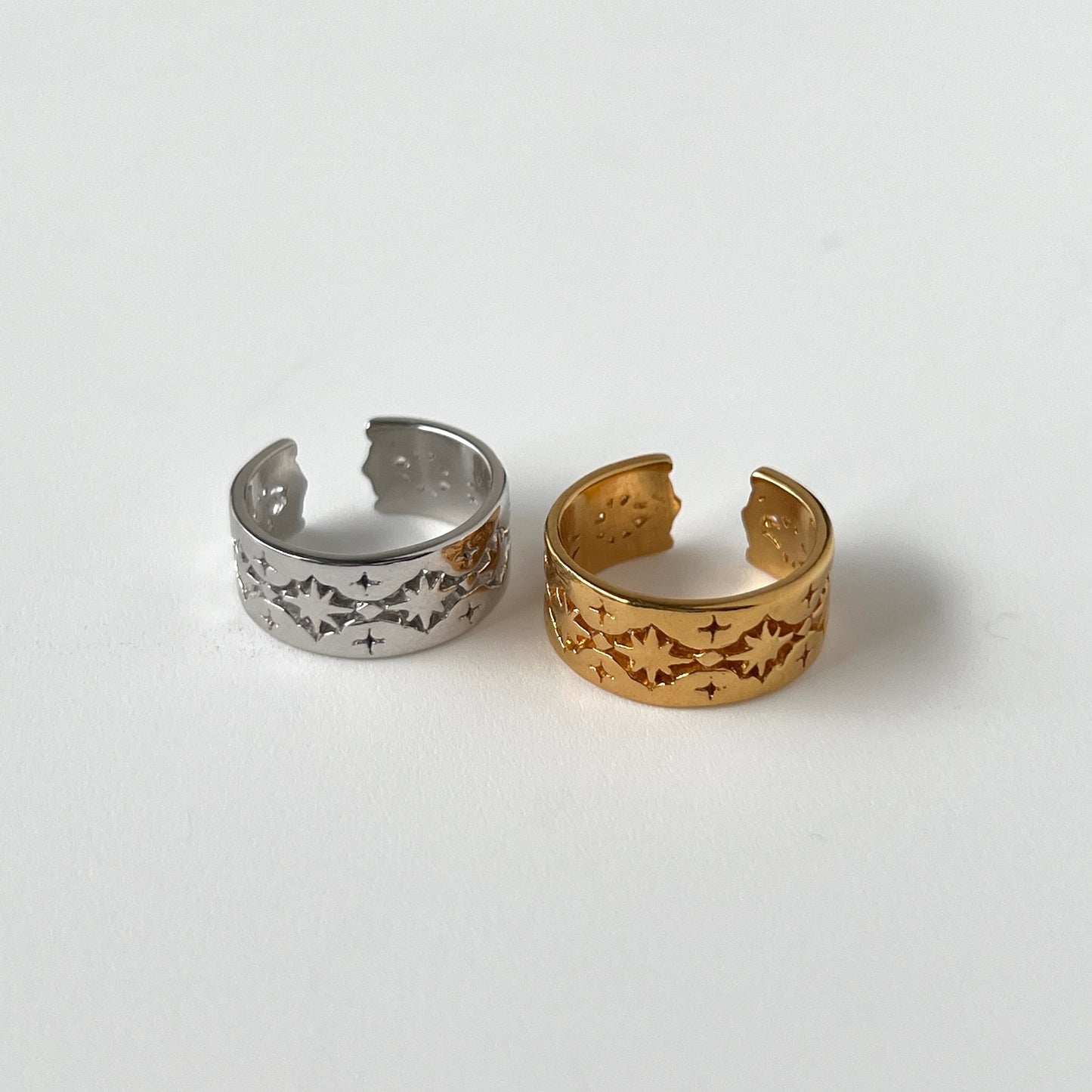 [ silver ] star lace ring [ free size ]