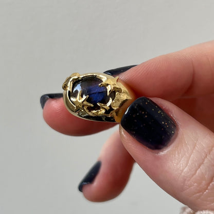 [ blue labradorite ] twinkle ring gold