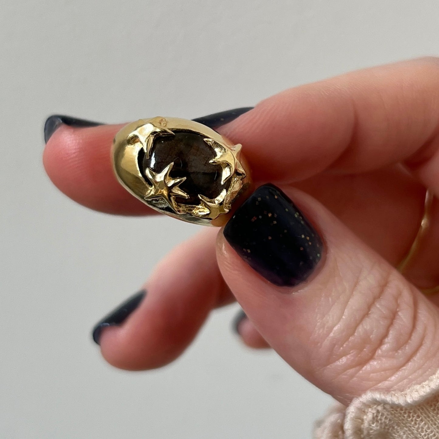 [ blue labradorite ] twinkle ring gold
