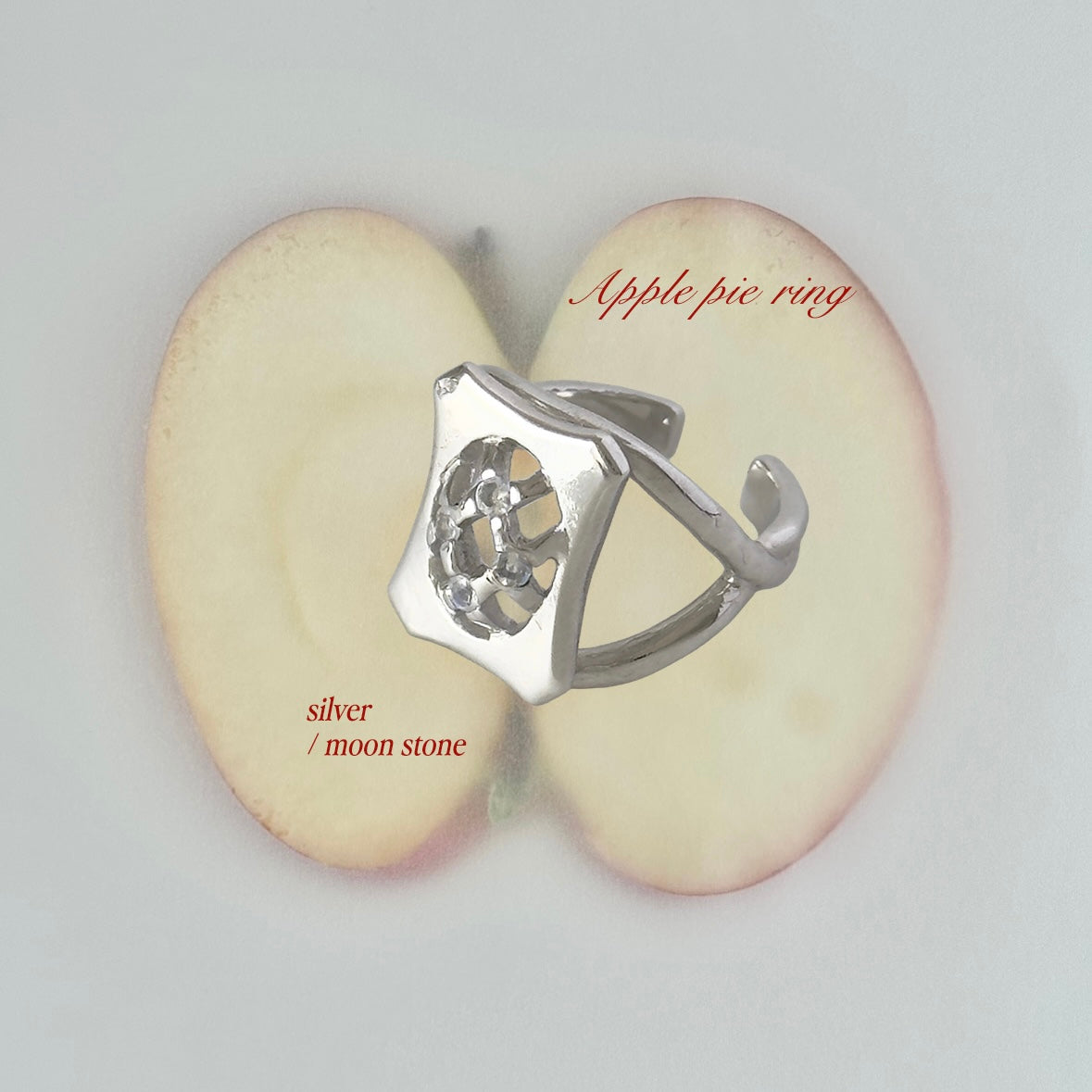[ moon stone ] apple pie silver [ free size ]