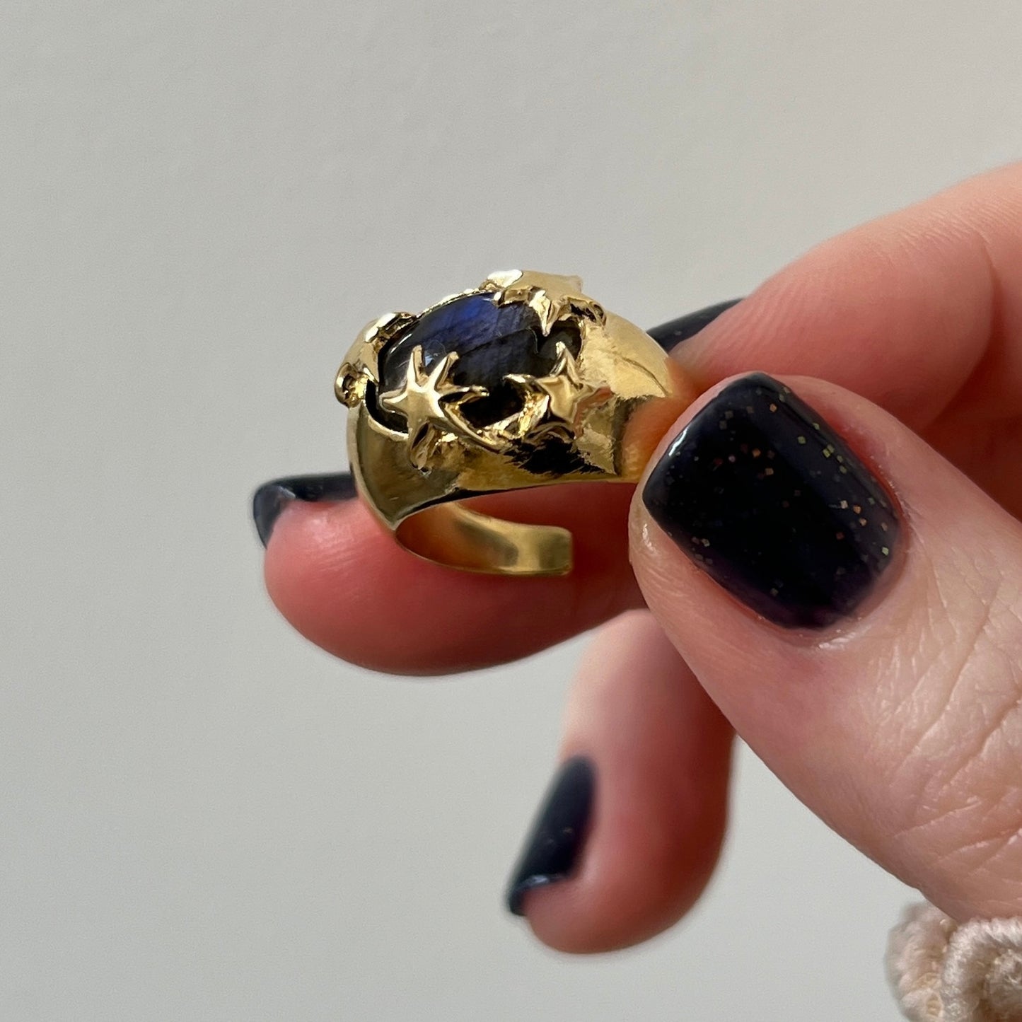 [ blue labradorite ] twinkle ring gold