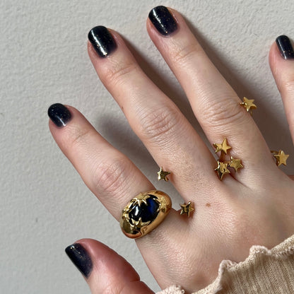 [ blue labradorite ] twinkle ring gold