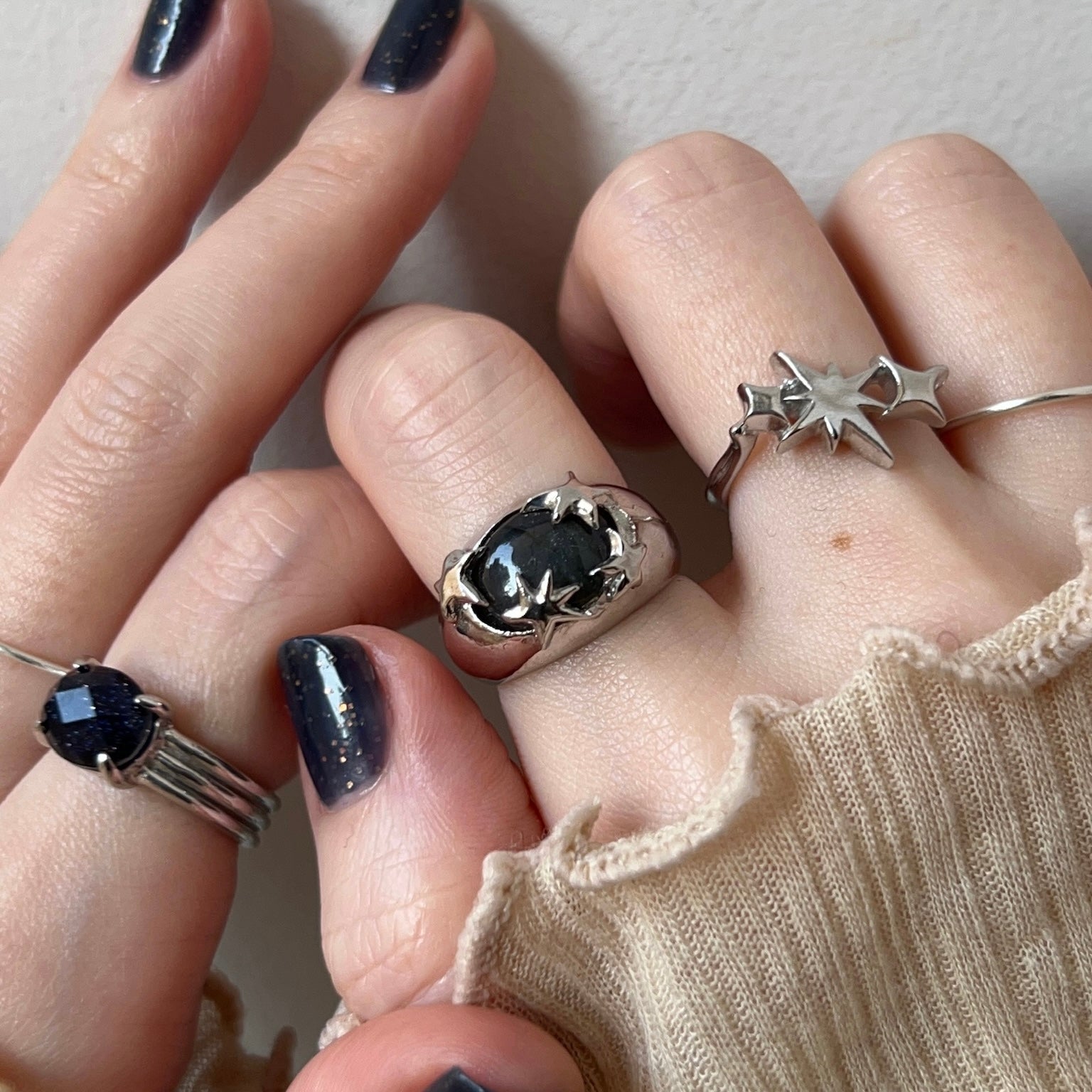 blue labradorite ] twinkle ring silver – POMUM&ARTS