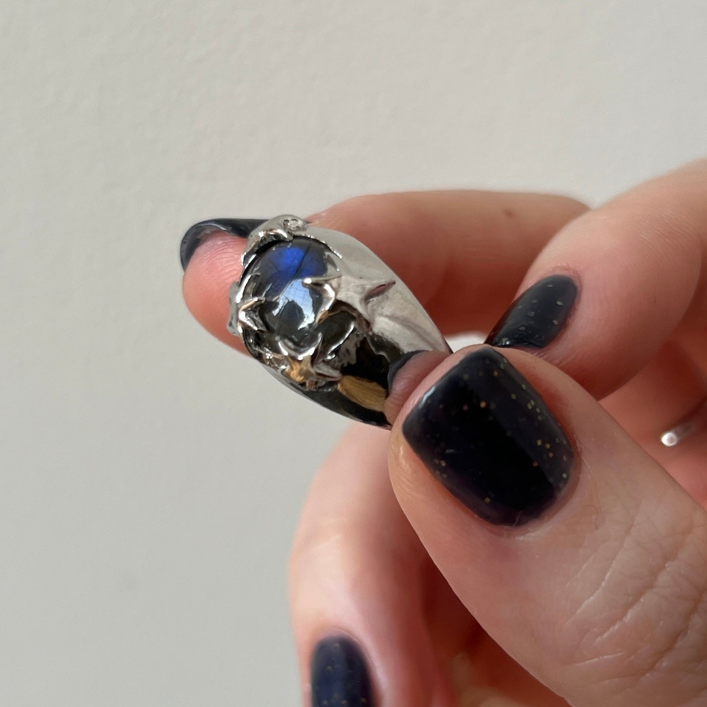 [ blue labradorite ] twinkle ring silver