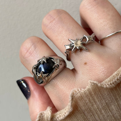 [ blue labradorite ] twinkle ring silver