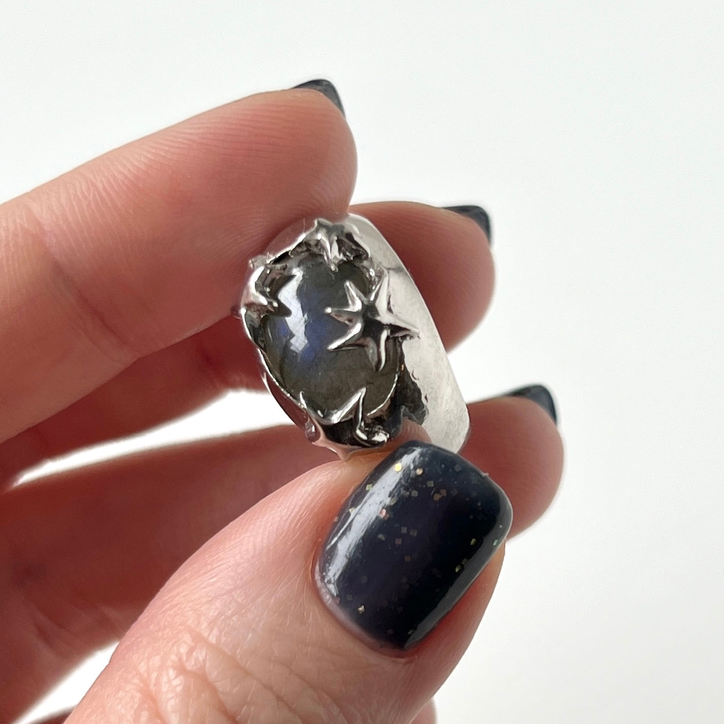 [ blue labradorite ] twinkle ring silver