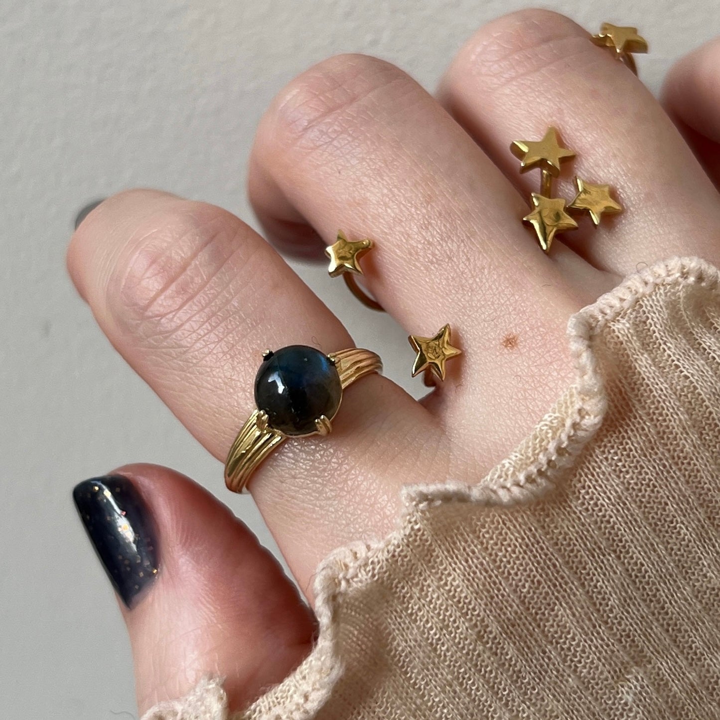 [ labradorite ] croissant gold