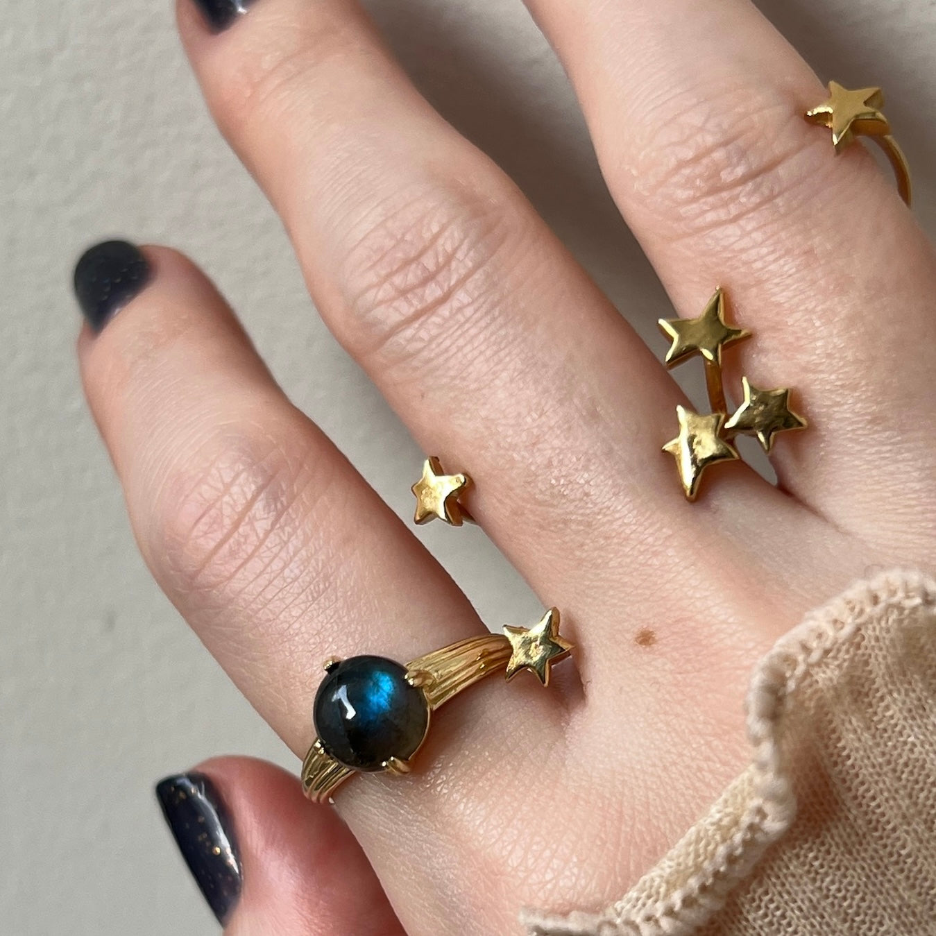 [ labradorite ] croissant gold