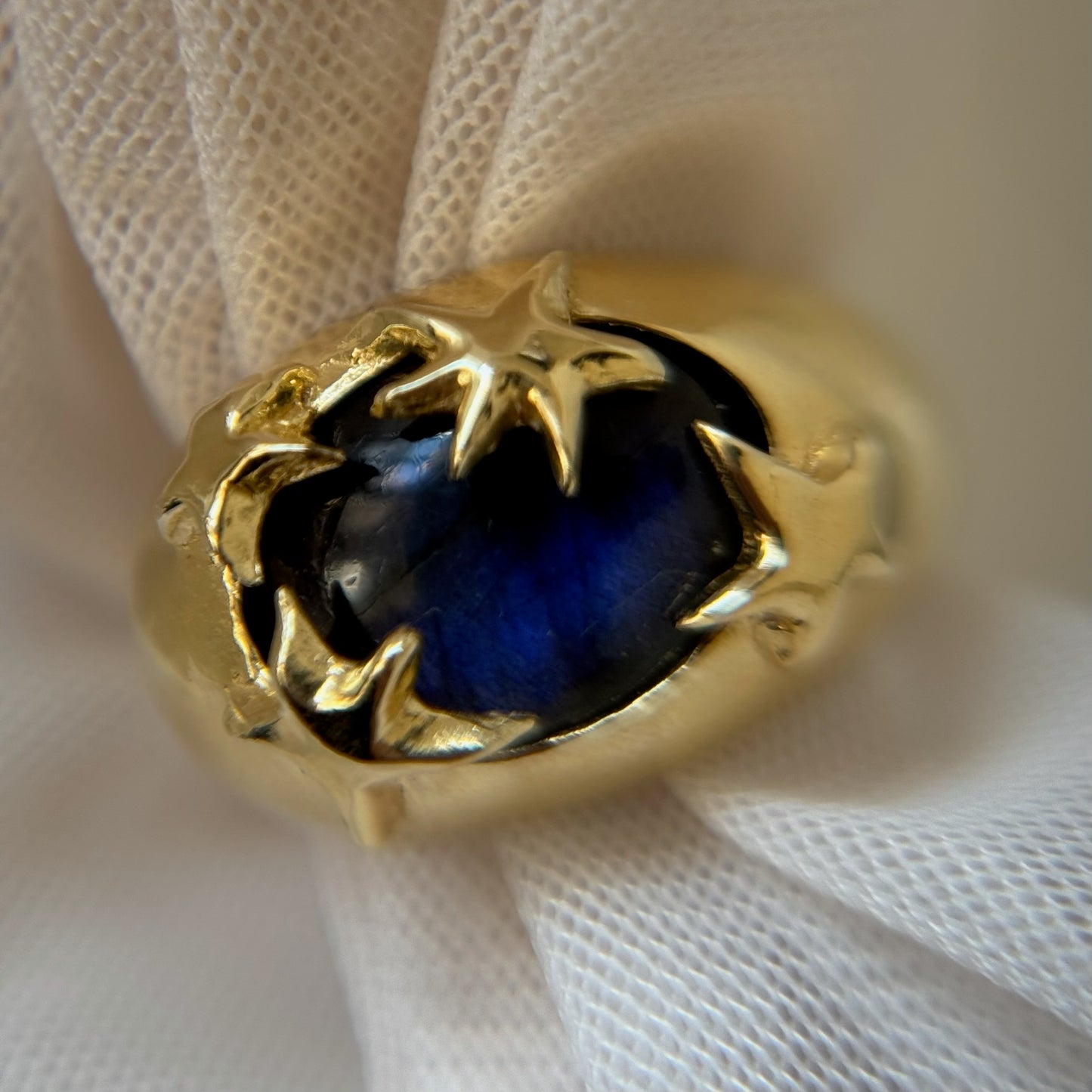 [ blue labradorite ] twinkle ring gold
