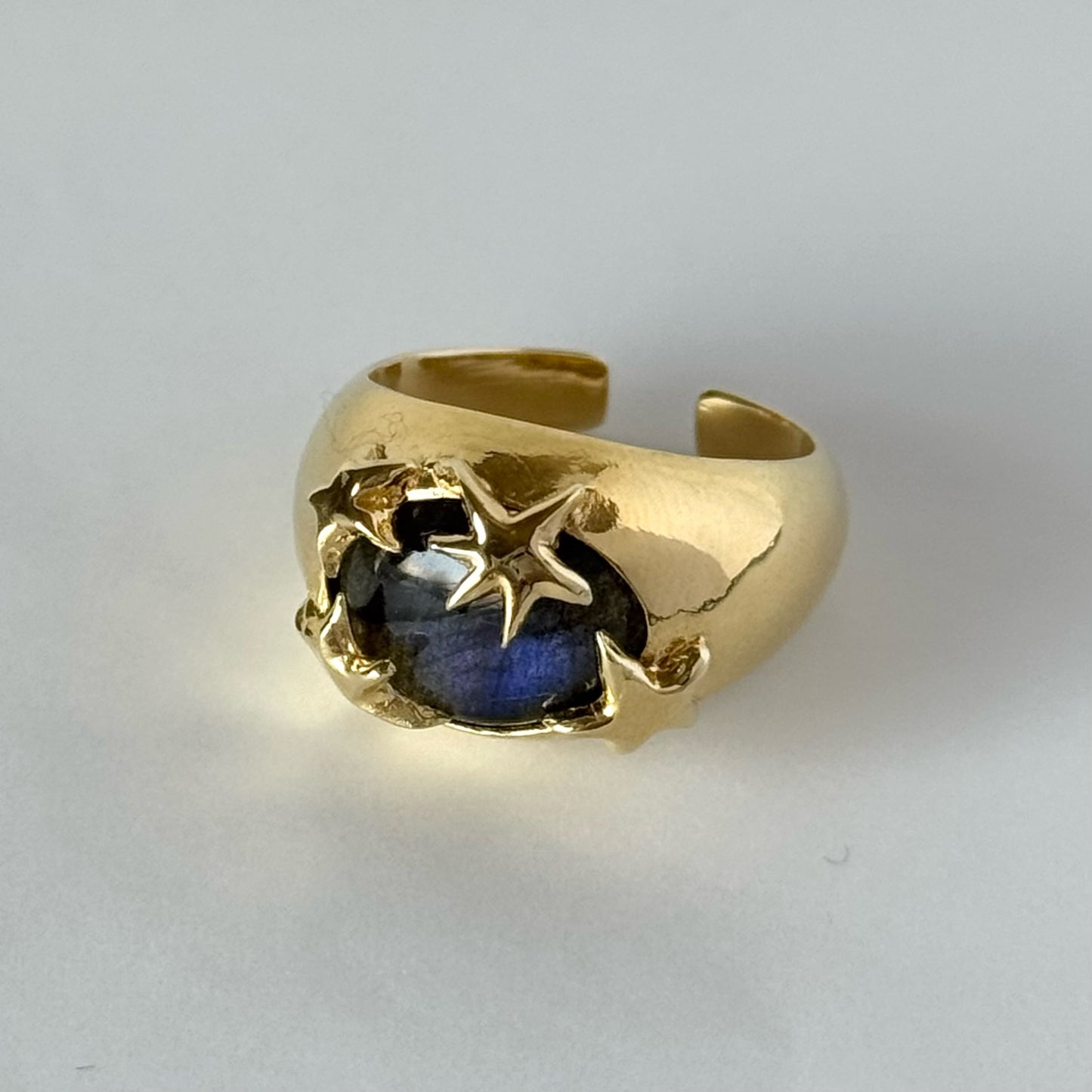 [ blue labradorite ] twinkle ring gold